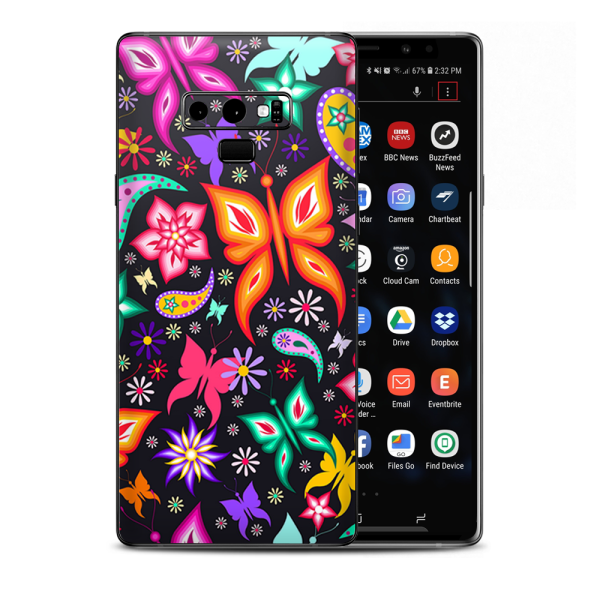 Floral Butterflies Samsung Galaxy Note 9 Skin Sale