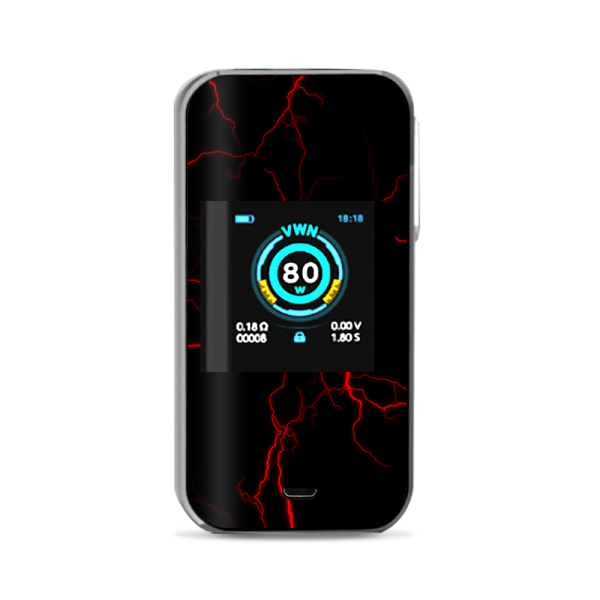 Red Lightning Bolts Electric Vaporesso Luxe Nano Kit Skin Online Hot Sale