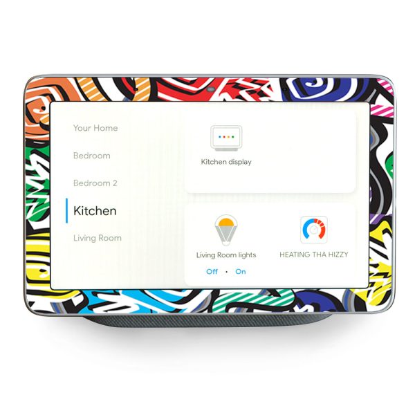 Squiggles Swirls Pop Art Google Home Hub Skin Cheap