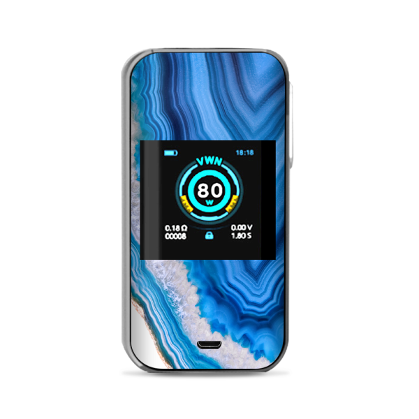 Geode Close Up Blue Crystals Vaporesso Luxe Nano Kit Skin For Cheap