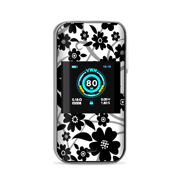 Black White Flower Print Vaporesso Luxe Nano Kit Skin For Cheap
