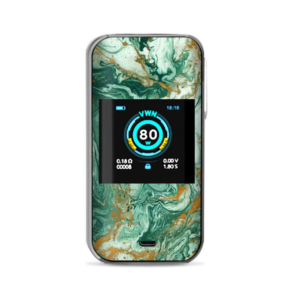 Marble Paint Swirls Green Vaporesso Luxe Nano Kit Skin For Sale