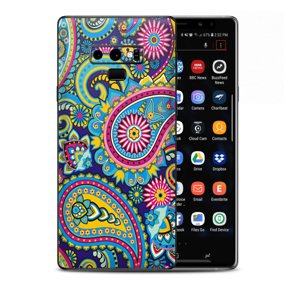 Colorful Paisley Mix Samsung Galaxy Note 9 Skin Sale