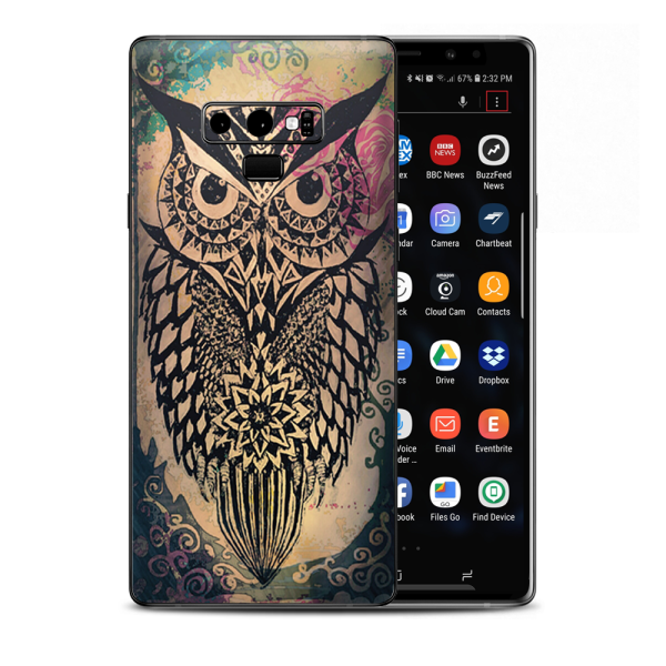 Tribal Abstract Owl Samsung Galaxy Note 9 Skin For Sale