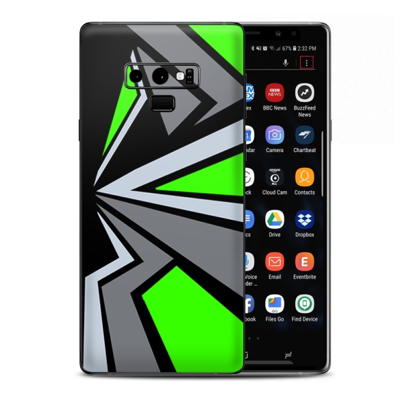 Tripy Triangle Pattern Green Grey Samsung Galaxy Note 9 Skin Sale