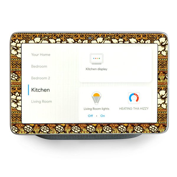 Hawaiian Hisbiscus Turtle Pattern Google Home Hub Skin Discount