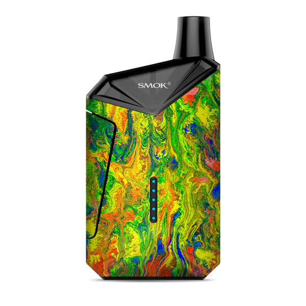 Green Trippy Color Mix Psychedelic Smok  X-Force AIO Kit  Skin Hot on Sale