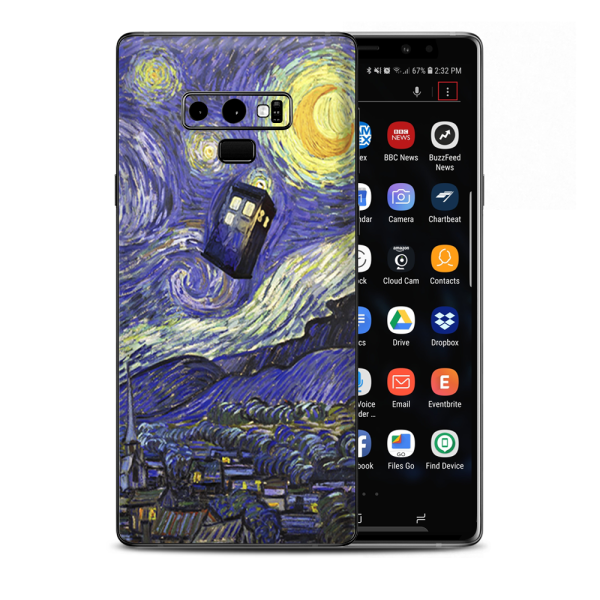 Tardis Starry Night Samsung Galaxy Note 9 Skin Hot on Sale