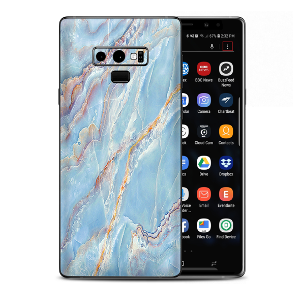 Blue Marble Slate Granite Brown Samsung Galaxy Note 9 Skin Supply
