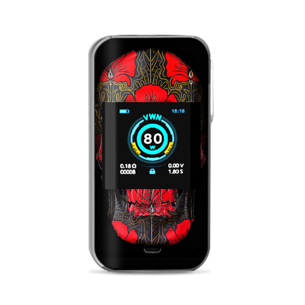 Dark Flowers Skull Art Vaporesso Luxe Nano Kit Skin For Sale