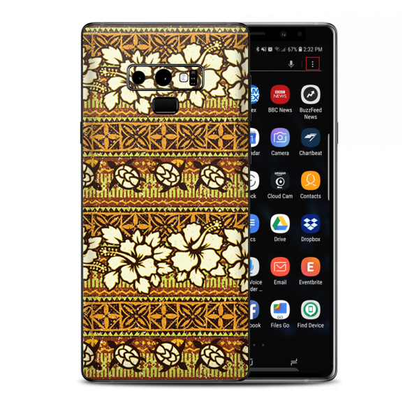 Hawaiian Hisbiscus Turtle Pattern Samsung Galaxy Note 9 Skin Online Hot Sale