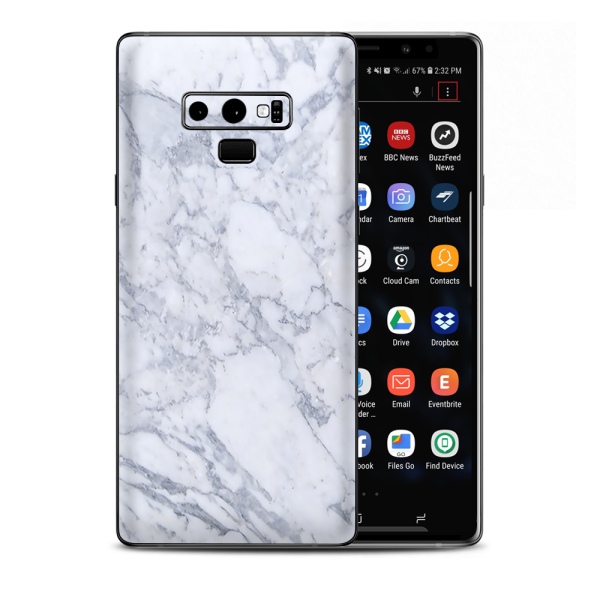 Grey White Standard Marble Samsung Galaxy Note 9 Skin Online Hot Sale