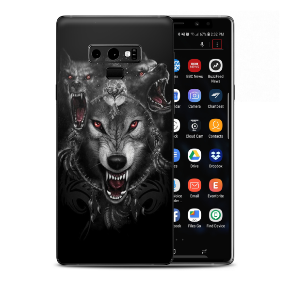 Angry Wolves Pack Howling Samsung Galaxy Note 9 Skin on Sale