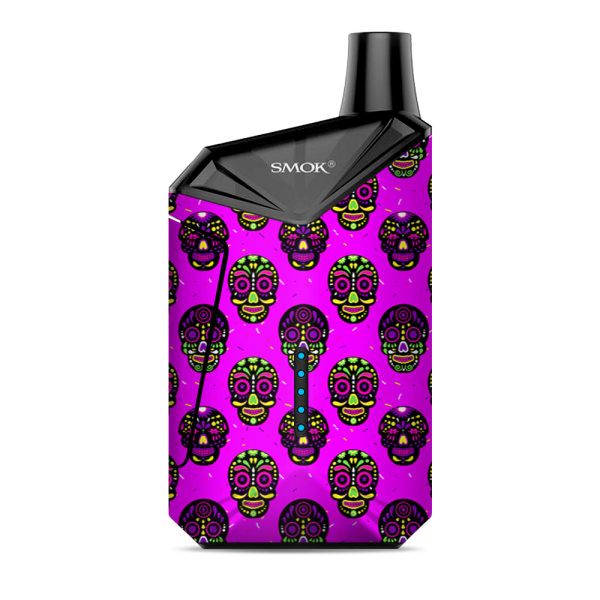 Pink Sugar Skulls Dia De Los Muertos Smok  X-Force AIO Kit  Skin Hot on Sale