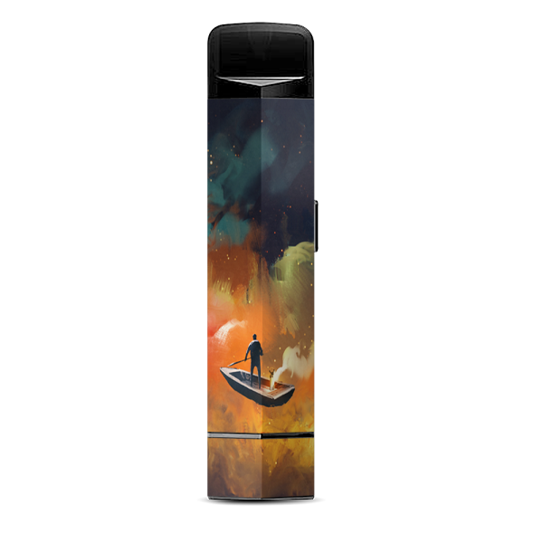 Orange Red Blue Galaxy Boat Suorin Edge Pod System Skin Sale