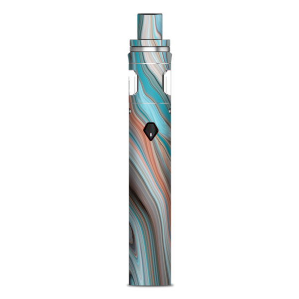 Teal Blue Brown Geode Stone Marble Smok Nord AIO 19 Skin Online now