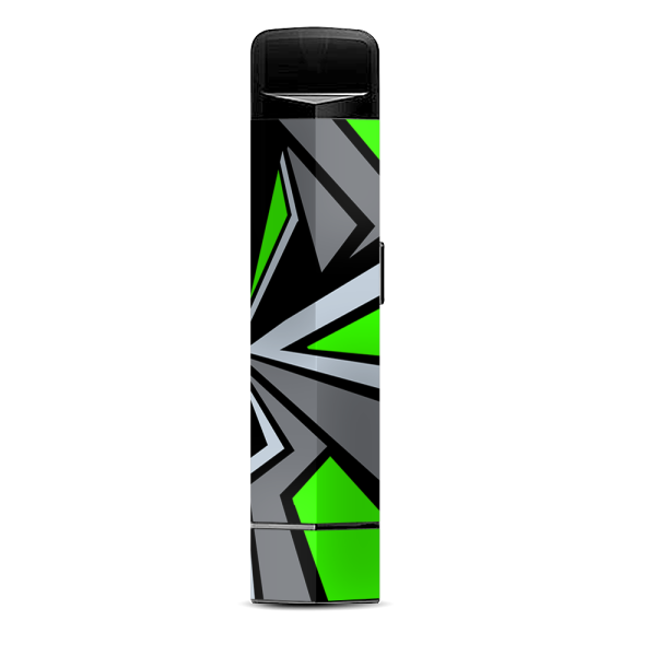 Tripy Triangle Pattern Green Grey Suorin Edge Pod System Skin For Cheap