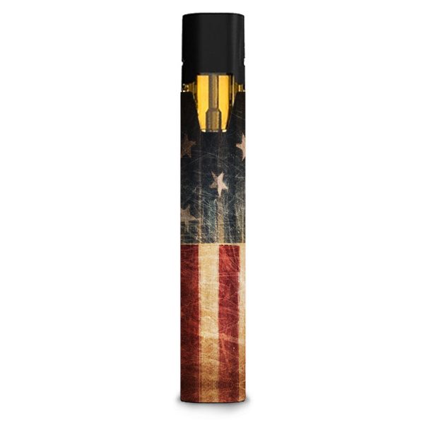 Vintage American Flag Distressed Red White Blue Stiiizy starter stick Skin Supply
