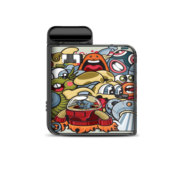 Aliens Cartoon Collage Sticker Smok Mico Kit Skin For Sale