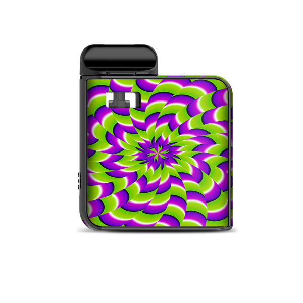 Purple Green Hippy Trippy Psychedelic Motion Swirl Smok Mico Kit Skin For Cheap