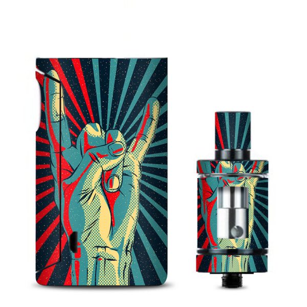 Vintage Duotone Rock Hand Sign Horns Vaporesso Drizzle Fit Skin Online Hot Sale