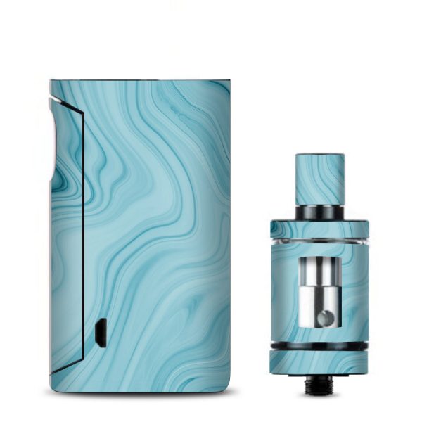 Teal Blue Ice Marble Swirl Glass Vaporesso Drizzle Fit Skin For Cheap