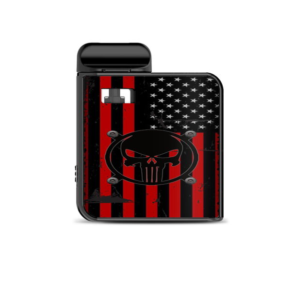 Red American Flag Black Punish Badge Smok Mico Kit Skin on Sale