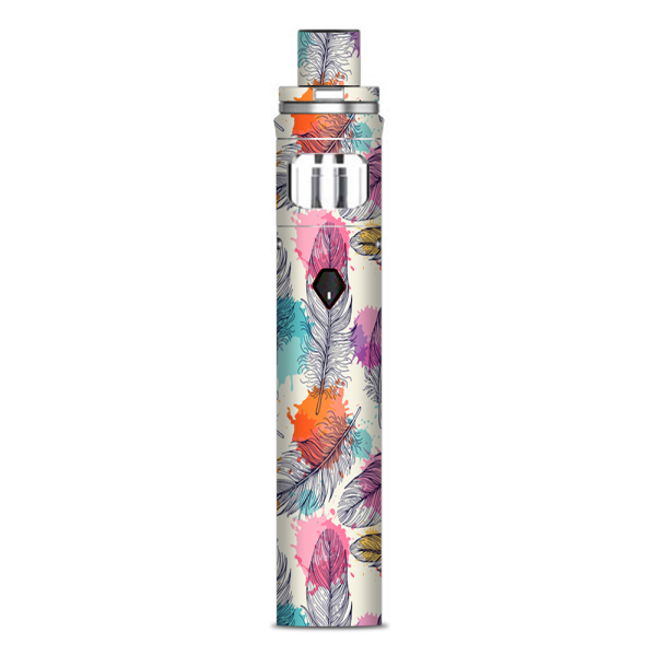 Feathers Colorful Watercolor Bird Smok Nord AIO Stick Skin For Discount
