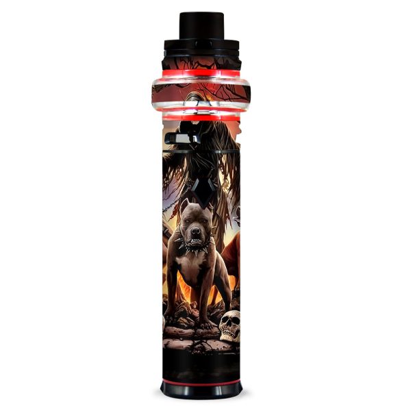 Grim Reaper Pitbull Skulls Smok stick V9 Max Skin Online now