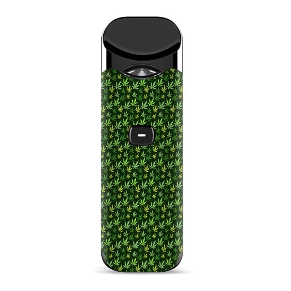Pot Leaves Small Green Stoner Smok Nord Skin on Sale