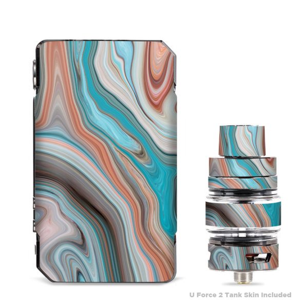Teal Blue Brown Geode Stone Marble VooPoo Drag 2 Skin Fashion