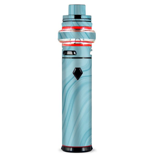 Teal Blue Ice Marble Swirl Glass Smok stick V9 Max Skin Hot on Sale