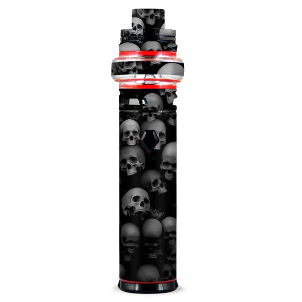 Black And White Skulls Stacked Smok stick V9 Max Skin Online Hot Sale