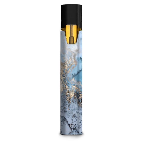 Blue Gold Grey Marble Pattern Clouds Stiiizy starter stick Skin Cheap