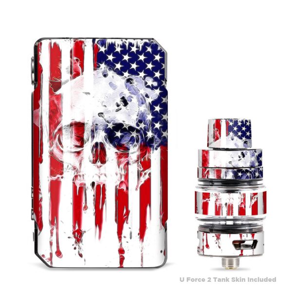 U.S.A. Flag Skull Drip VooPoo Drag 2 Skin Sale