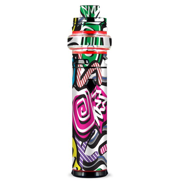 Squiggles Swirls Pop Art Smok stick V9 Max Skin Cheap