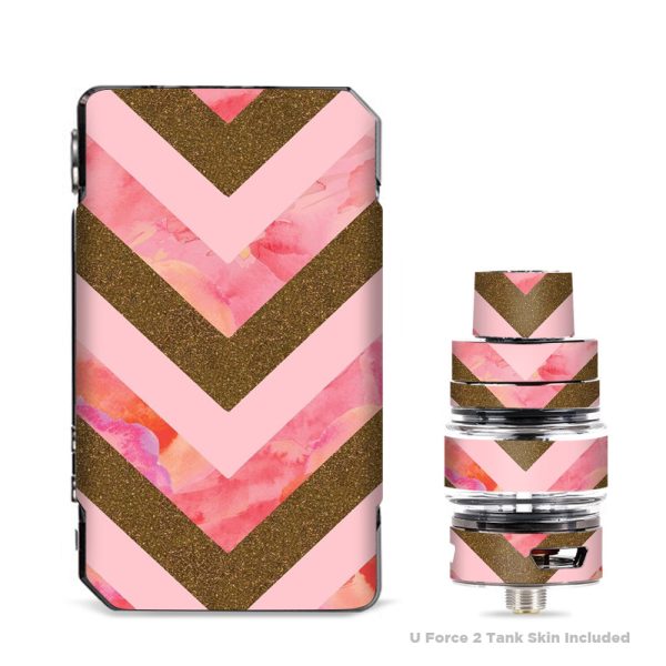 Pink Marble Chevron Gold Cork Granite VooPoo Drag 2 Skin Sale