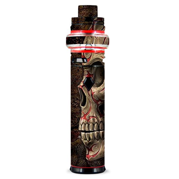 Wicked Evil Tribal Skull Tattoo Smok stick V9 Max Skin on Sale