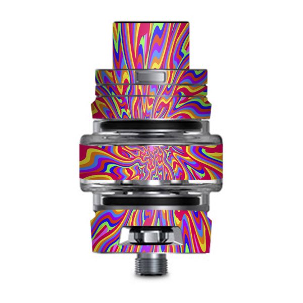 Optical Illusion Colorful Holographic Smok TFV8 Big Baby V2 Tank Skin Sale