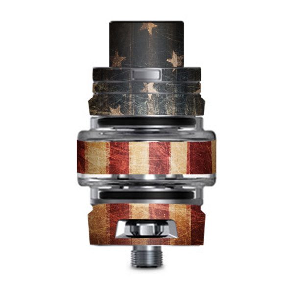 Vintage American Flag Distressed Red White Blue Smok TFV8 Big Baby V2 Tank Skin For Discount
