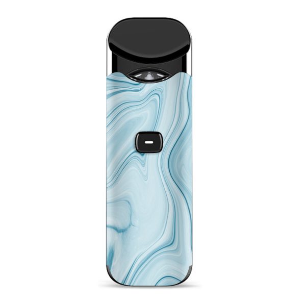 Baby Blue Ice Swirl Marble Smok Nord Skin Cheap