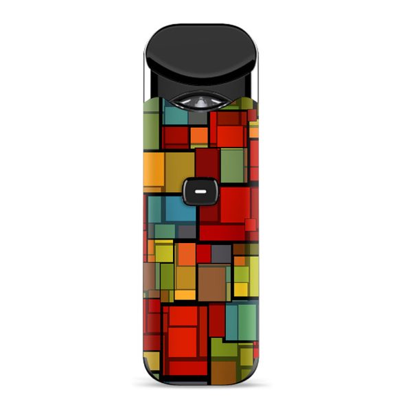 Abstract Colorful Square Pattern Smok Nord Skin Supply