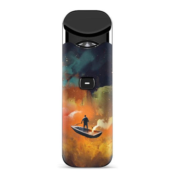 Orange Red Blue Galaxy Boat Smok Nord Skin Fashion