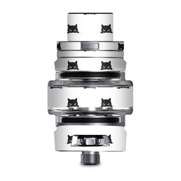 Sneaky Cat Kitten Pattern Black On White Smok TFV8 Big Baby V2 Tank Skin on Sale