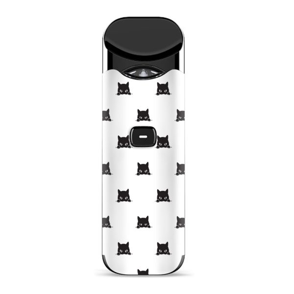 Sneaky Cat Kitten Pattern Black On White Smok Nord Skin Online