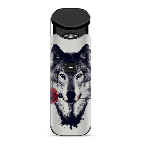 Wolf With Rose In Mouth Smok Nord Skin For Sale