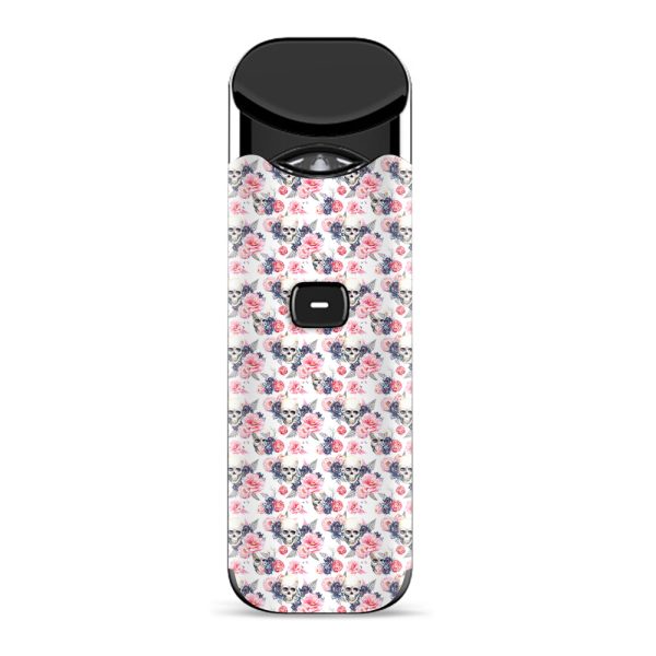 Pink Blue Flowers Skulls Smok Nord Skin Online Sale