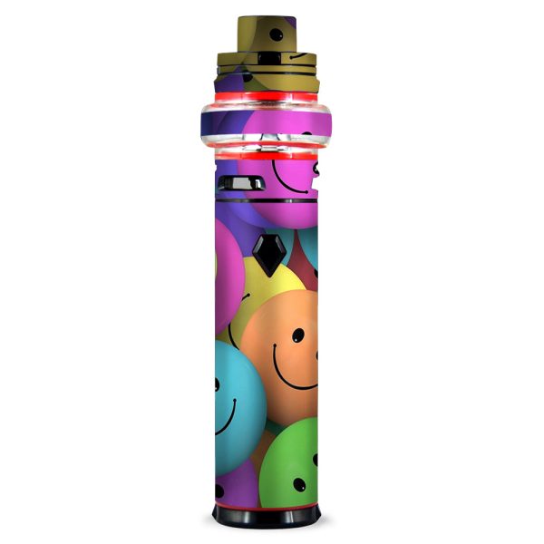 Colorful Smiley Faces Balls Smok stick V9 Max Skin Fashion