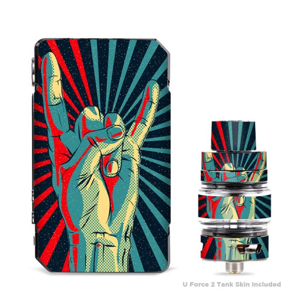 Vintage Duotone Rock Hand Sign Horns VooPoo Drag Mini Skin Online Sale