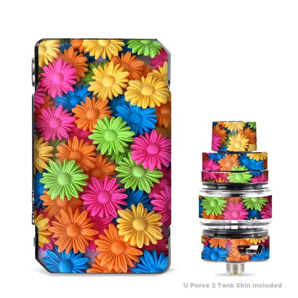 Colorful Wax Daisies Flowers VooPoo Drag 2 Skin Online Hot Sale